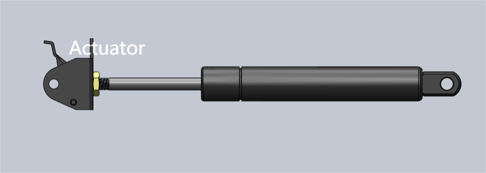 actuator on locking gas spring 11