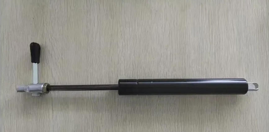 The custom gas spring, installed in the off-road vehicle’s steering system.